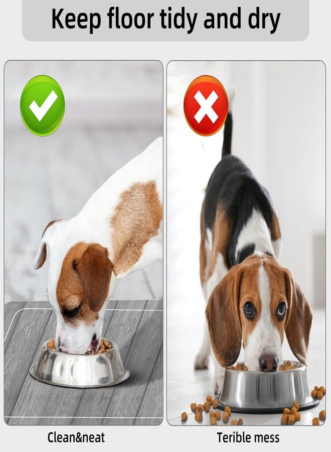 IIDEA Food and Water Bowl Mat for Dog Cat, 20 x 12 inches Waterproof Non-Slip Absorbent Pet Feeding Matt Placemat - Image 5
